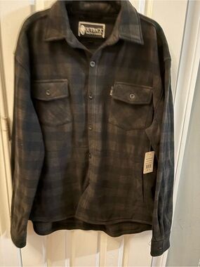 Outback Trading Company Men's Plaid Shirt-Jacket XL.  NWT.